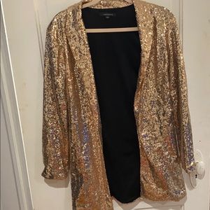 Champagne gold sequin blazer